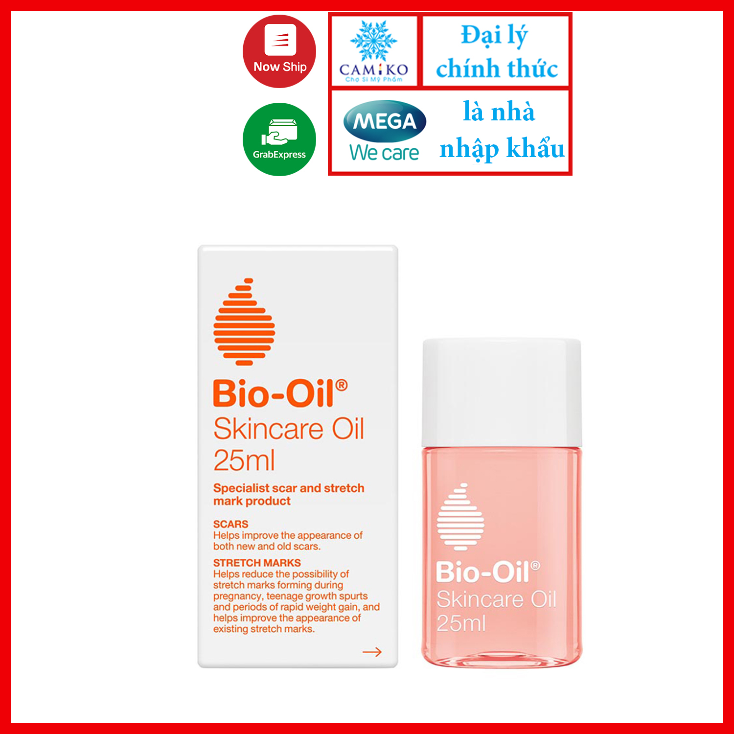 Bio oil Skincare Oil - Dầu dưỡng da giảm rạn, ngừa thâm, mờ sẹo + Tặng ngay 1 lotion dưỡng ẩm, ngăn ngừa rạn Palmer's 5ml của mỹ