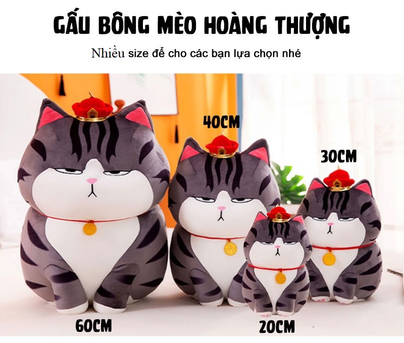 Gấu Bông Mèo Hoàng Thượng Cao Cấp