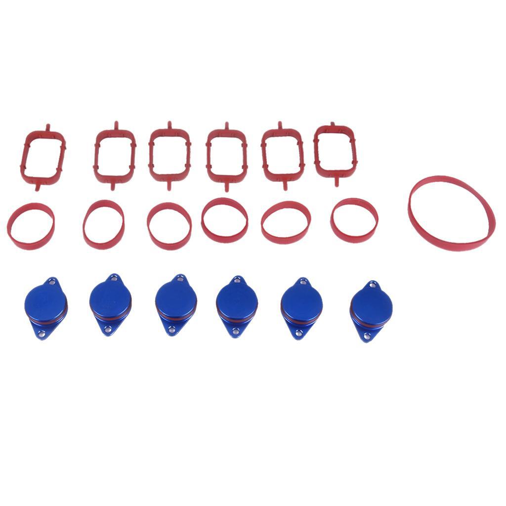 6 Pieces 33mm Diesel Swirl Flap Bungs Gaskets Kit For BMW E60/E61 E90 E91