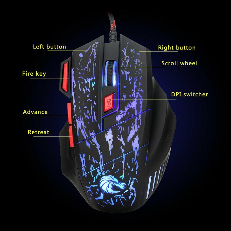 Không Khí Mini Chuột Một Tay Cơ Bàn Phím Và Chuột Chơi Game RGB Backlit Di Động Điều Khiển Chơi Game Cho Máy Tính PS4 xbox Game Thủ