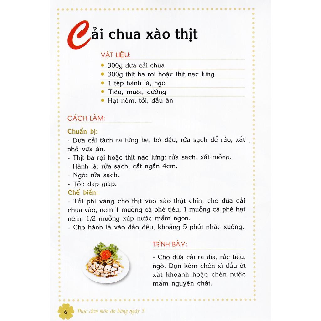Sách - Thực Đơn Món Ăn Hàng Ngày Triệu Thị Chơi - Tập 3 - Việt Thư