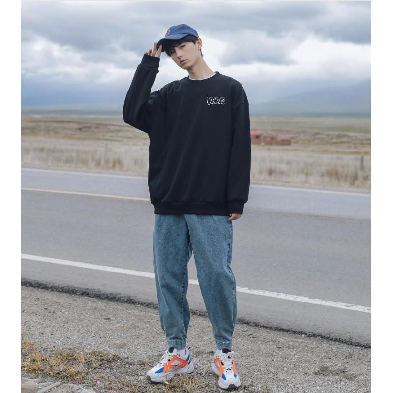 Áo Nỉ Dài Tay Sweater KAW Dáng Unisex Siêu Chất