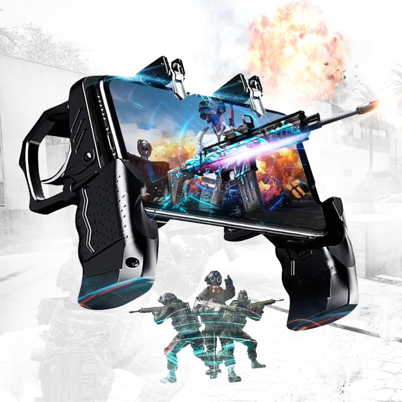 Tay Cầm Chơi Game K21 ️RẺ VÔ ĐỊCH️ Kèm Nút bấm cho game PUBG, ROS, Free Fire Gắn Điện Thoại Tiện Lợi