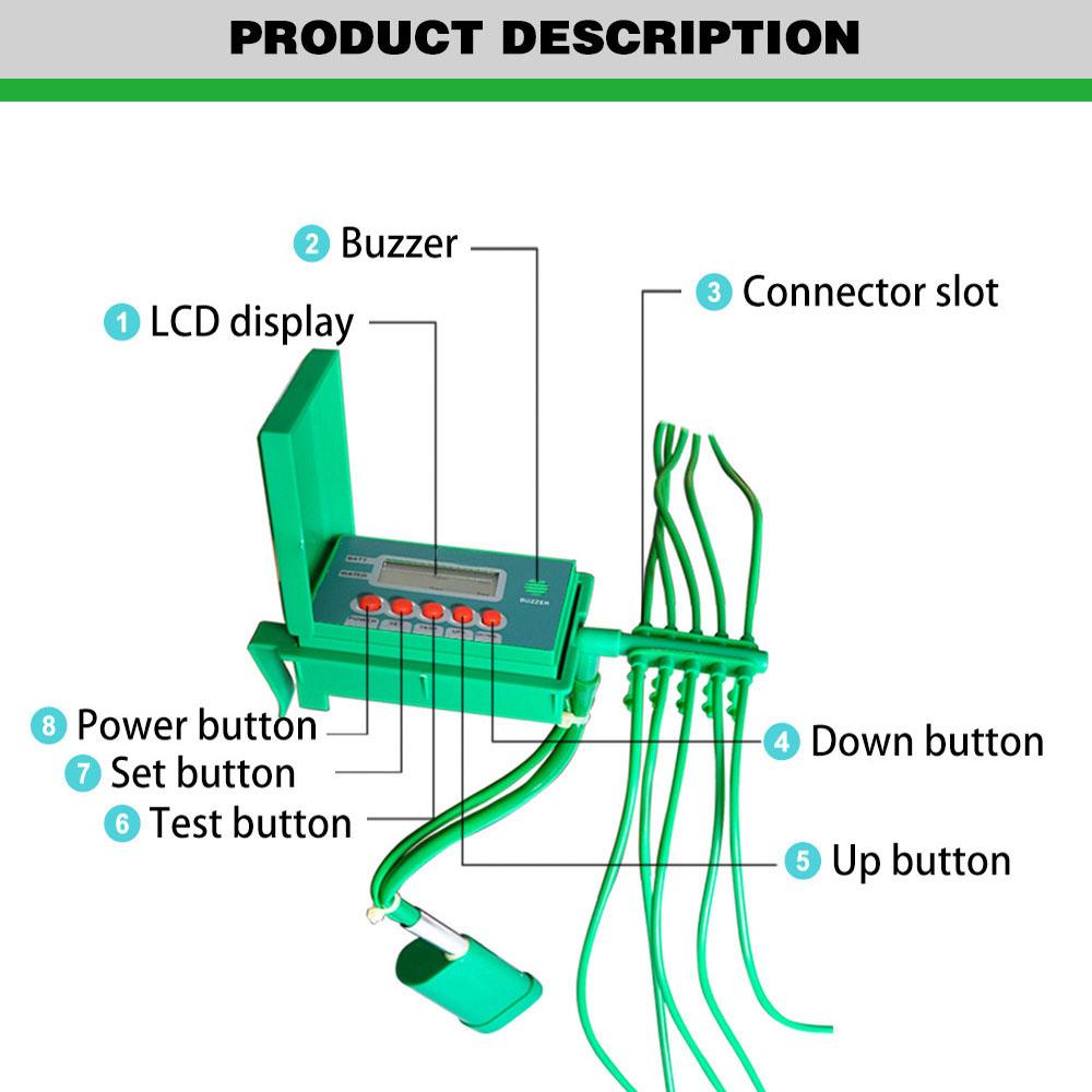 YL22018 Digital LCD Display Water Timer Electronic Ball-Valve Intelligent Drip Irrigation Controller for Automatic