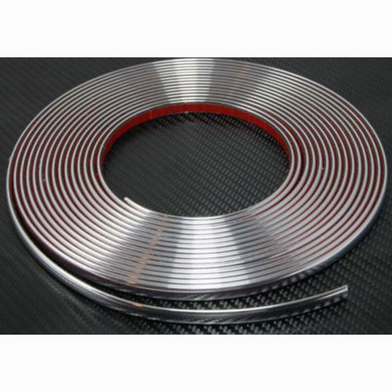Viền Dán Cửa Sổ Ô Tô Chân Kính Bằng Nhựa PVC Mạ Crom Dài 12 Mét Chiều Rộng Tùy Chọn 6 - 25mm