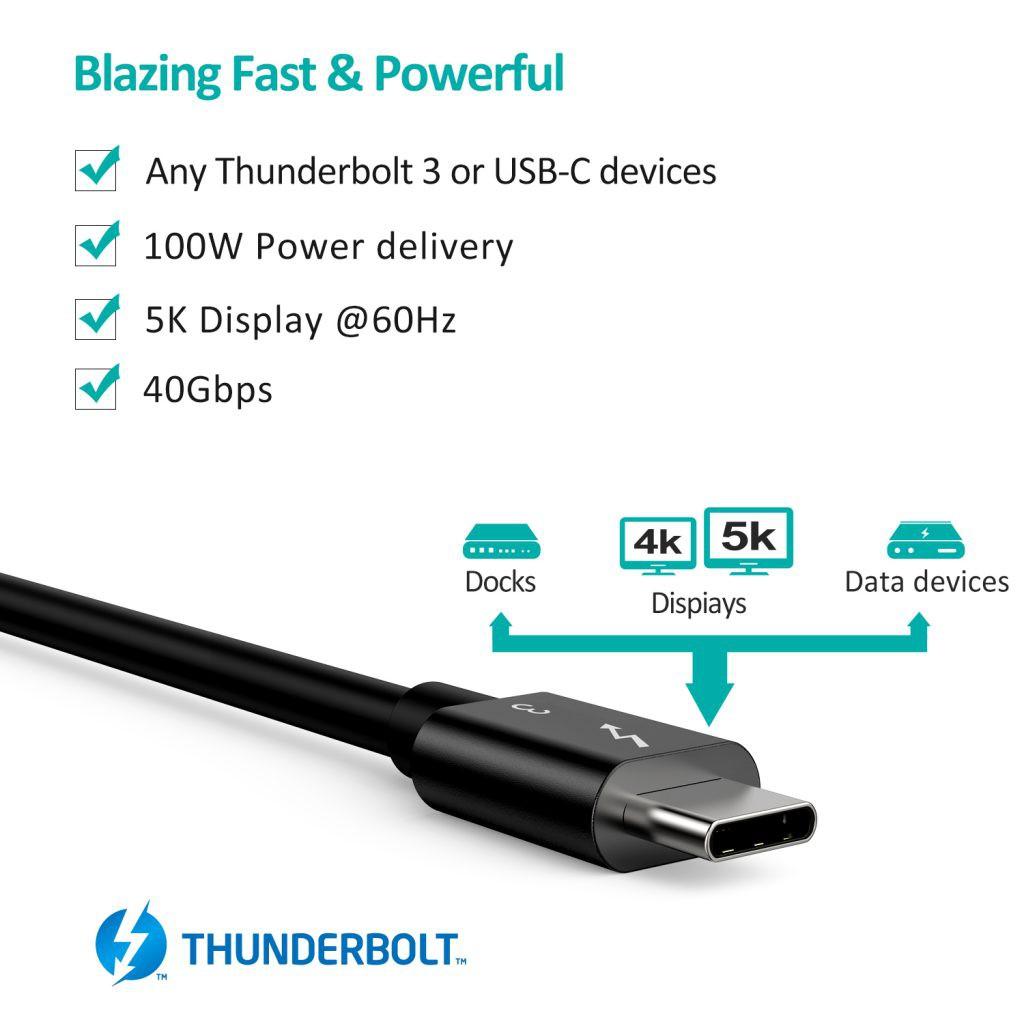 Cáp Choetech thunderbolt 3 A3007 hàng chính hãng