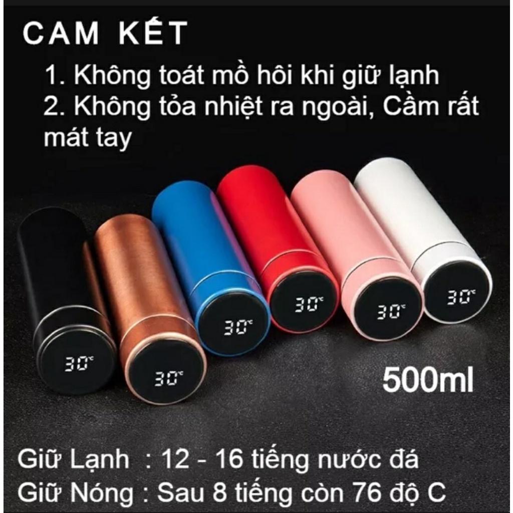 Bình Nước Giữ Nhiệt Nóng Lạnh Cao Cấp Thiết Kế Màn Hình Cảm Biến Hiển Thị Nhiệt Độ Độc Đáo.