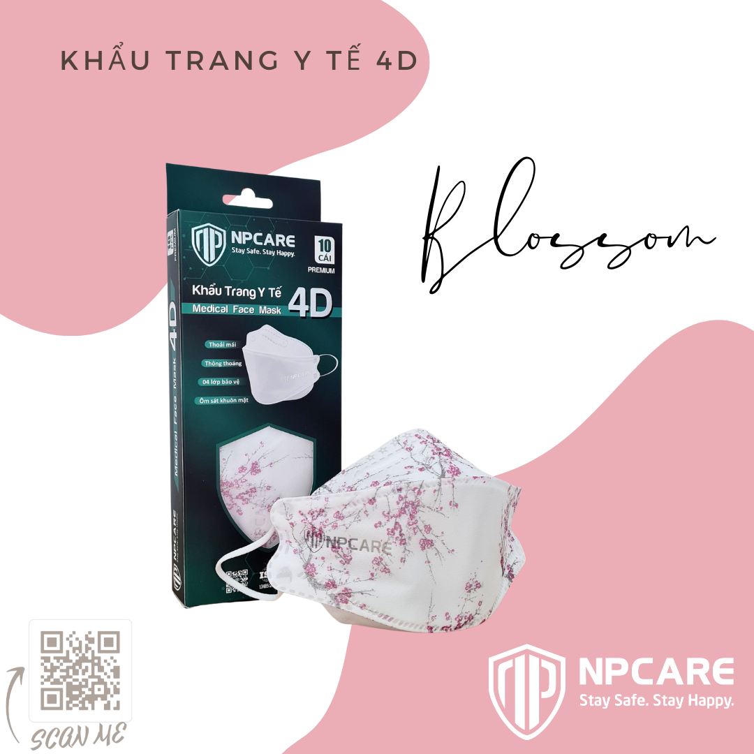 Khẩu trang y tế 4D NPCARE Blossom
