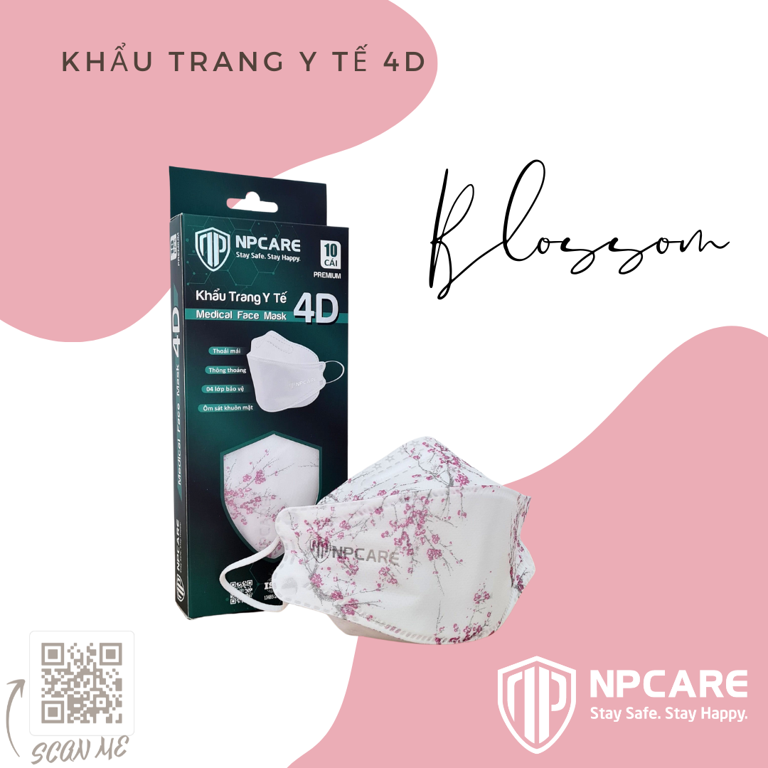 Khẩu trang y tế 4D NPCARE Blossom (H/10c)