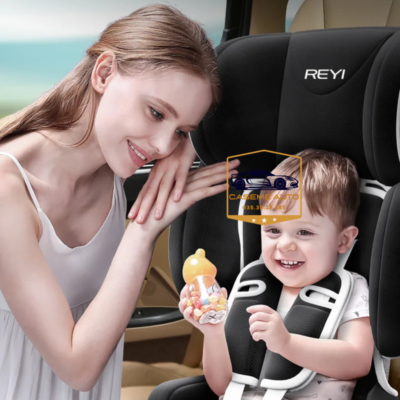 Ghế Ngồi Ô Tô Trẻ Em Reyi Isofix Cao Cấp Dùng Cho Bé Từ 9 Tháng Đến 12 Tuổi An Toàn Chắc Chắn Nhẹ 4kg - Hàng Nhập Khẩu