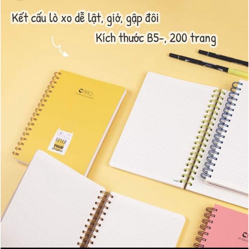 SỔ CARO LÒ XO KLONG B5 200 TRANG