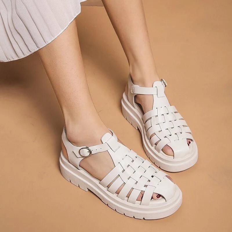 Sandal hè dây rọ độn đế 3cm siêu hot G058