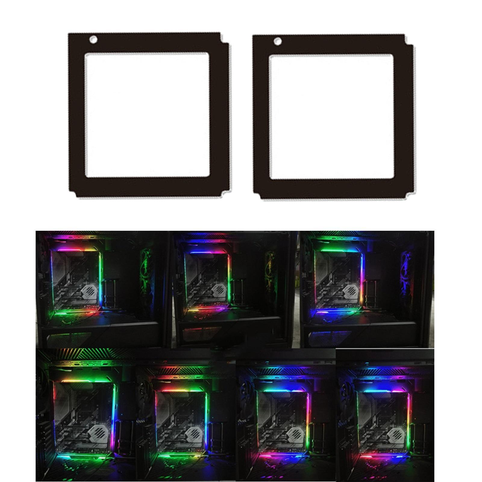 2x ATX RGB Backplate 5V 3 Pin Light-Emitting ARGB Sync Back Light for ATX Mainboard Backplane Gaming Motherboard Computer RGB Back Light