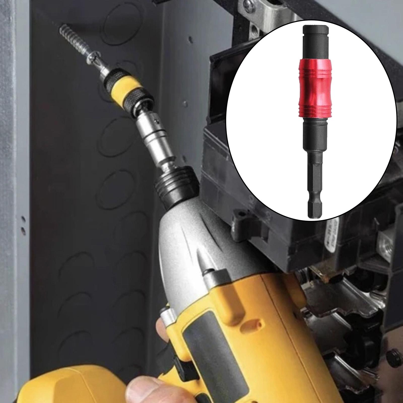 Magnetic Screw Drill Tips Pivoting Drill Bit Hex Shank Bit Black and Silver