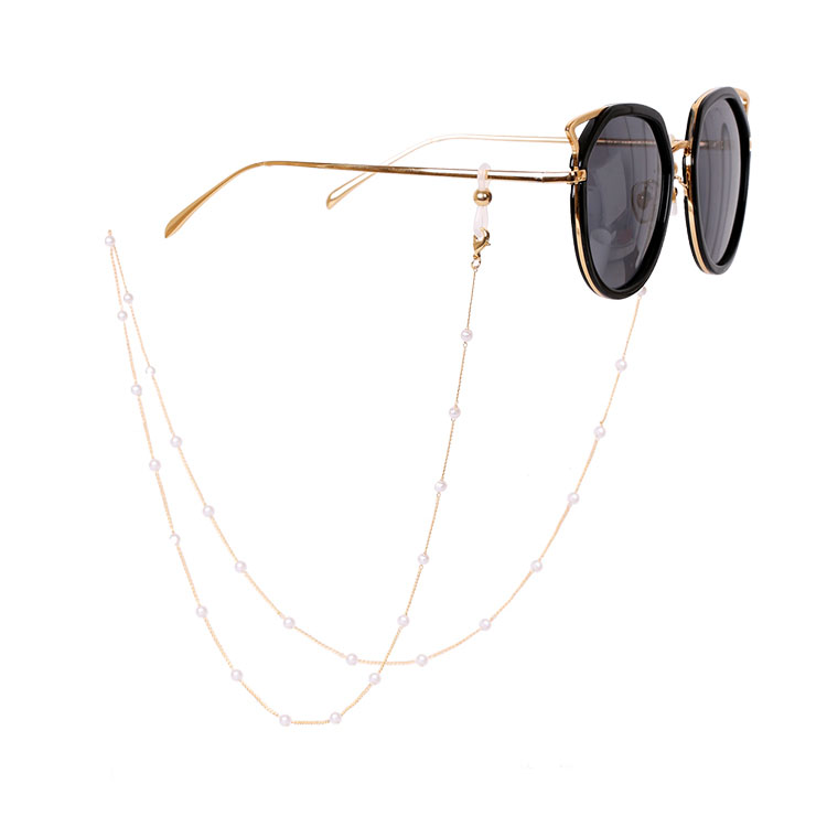 Dây đeo gọng kính chuỗi hạt châu trắng nhỏ đẹp phong cách cá tính unisex phụ kiện đeo khẩu trang đeo tai nghe không dây