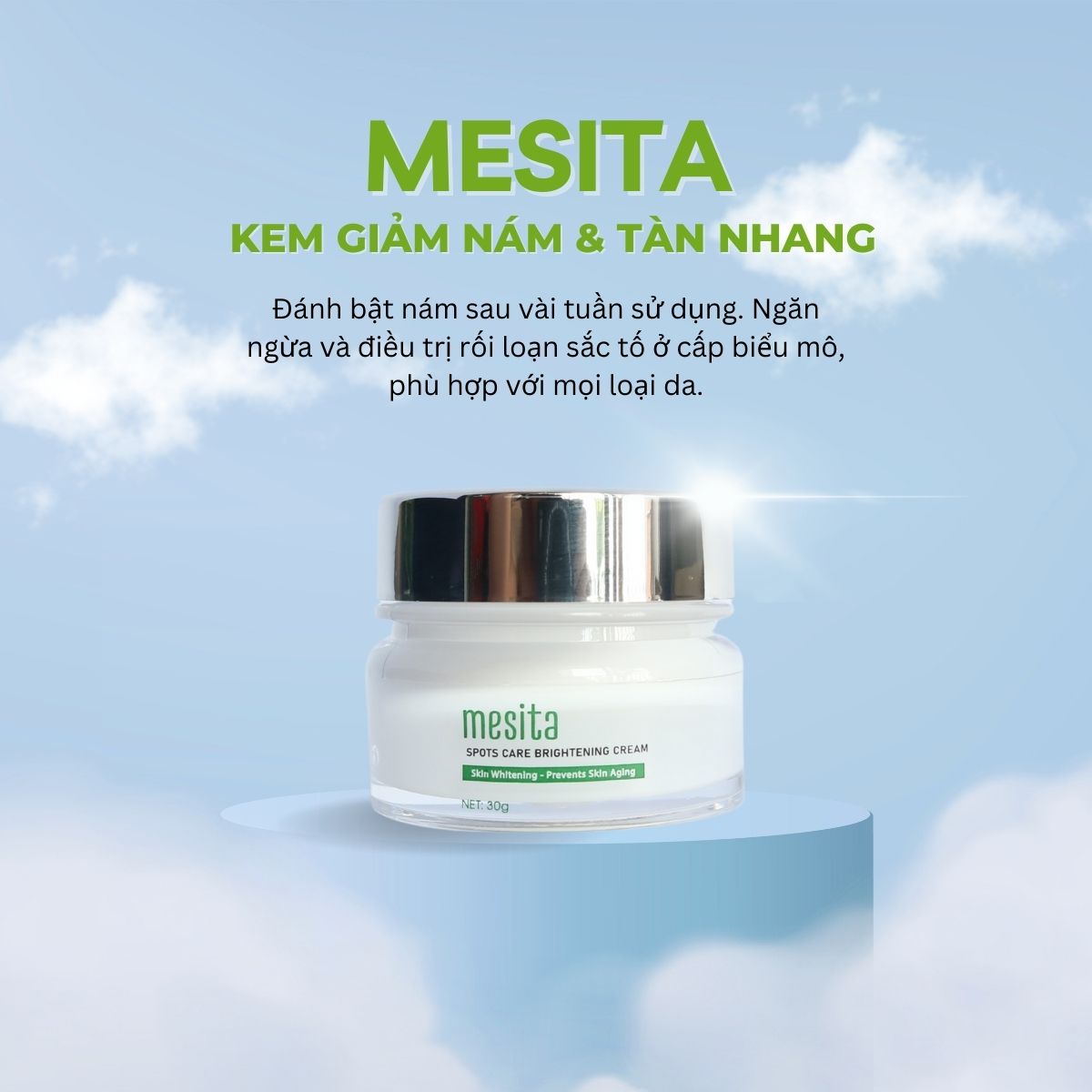 Kem Ngừa Sạm, Nám, Sáng Da Mesita | Mộc Thiên Hương 30gr