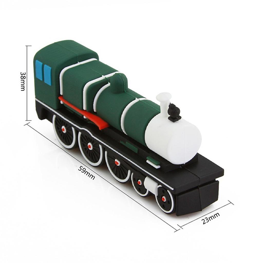 Fast Speed USB 2.0 Flash Drives Memory Stick Green Trains Shape