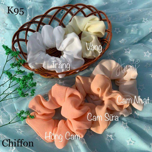 Dây cột tóc mẫu #Scrunchies vải Chiffon