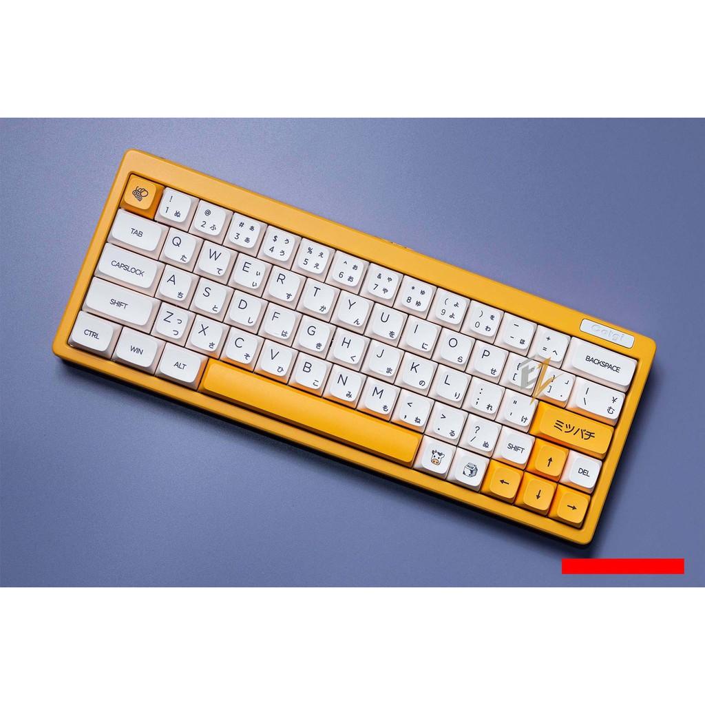 KEYCAP XDA THICK PBT HONEY &amp; MILK 137 PHÍM CHO BÀN PHÍM CƠ