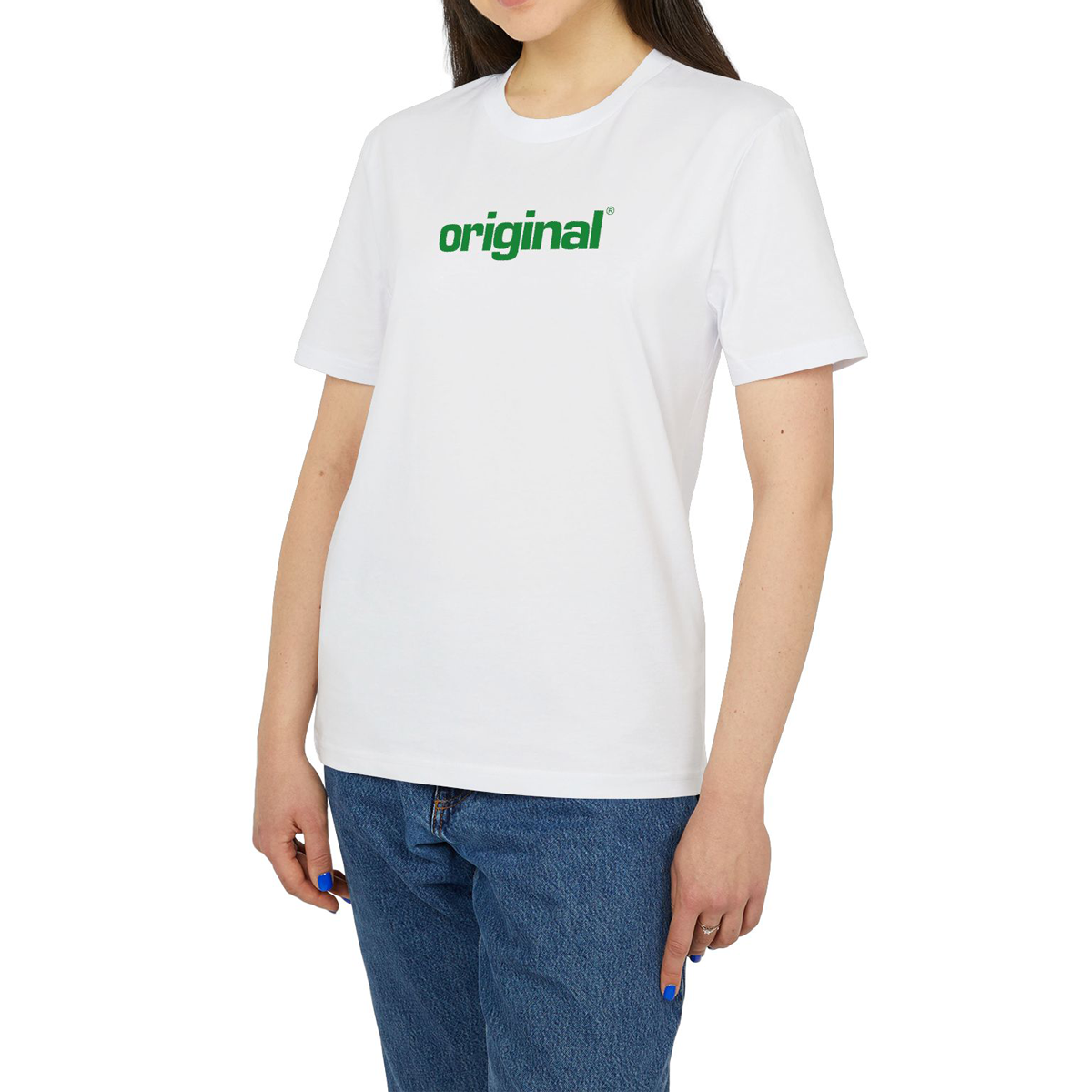 Áo Thun Nữ In Chữ original Cotton 35% Tay Ngắn Cổ Tròn