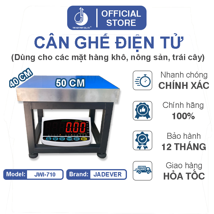 Cân Ghế Điện Tử JWI-710 - Mặt Bàn Cân 400x500MM