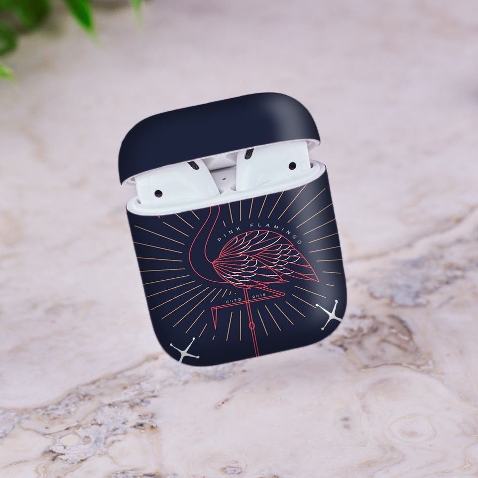 Miếng dán skin chống bẩn cho tai nghe AirPods in hình thiết kế - atk223 (bản không dây 1 và 2)