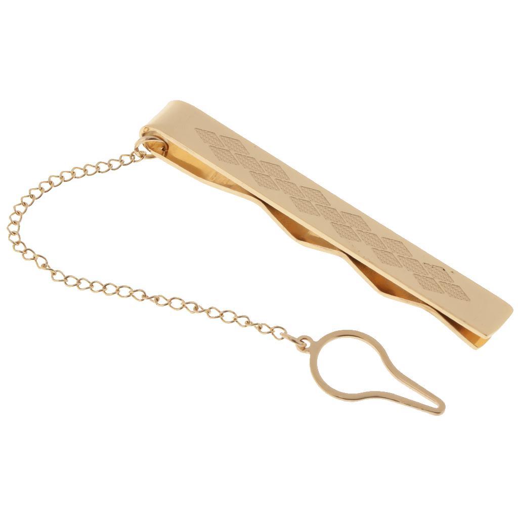 Stainless Steel Formal Necktie Tie Bar Clasp Wedding Mens