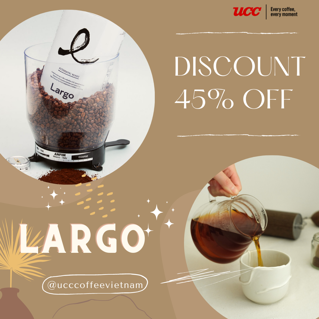 Cà phê hạt UCC LARGO DARK ROAST