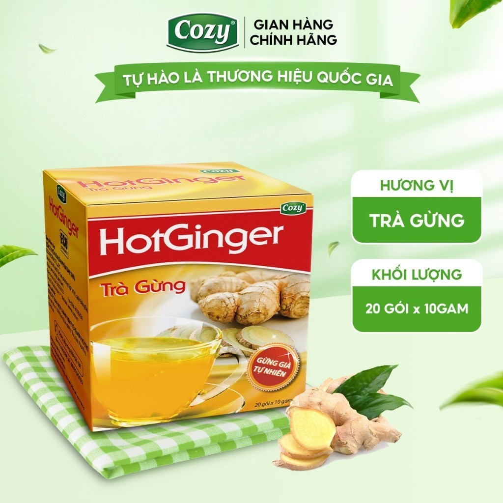 Cozy Trà gừng Hotginger 10 gói x 10g Hộp