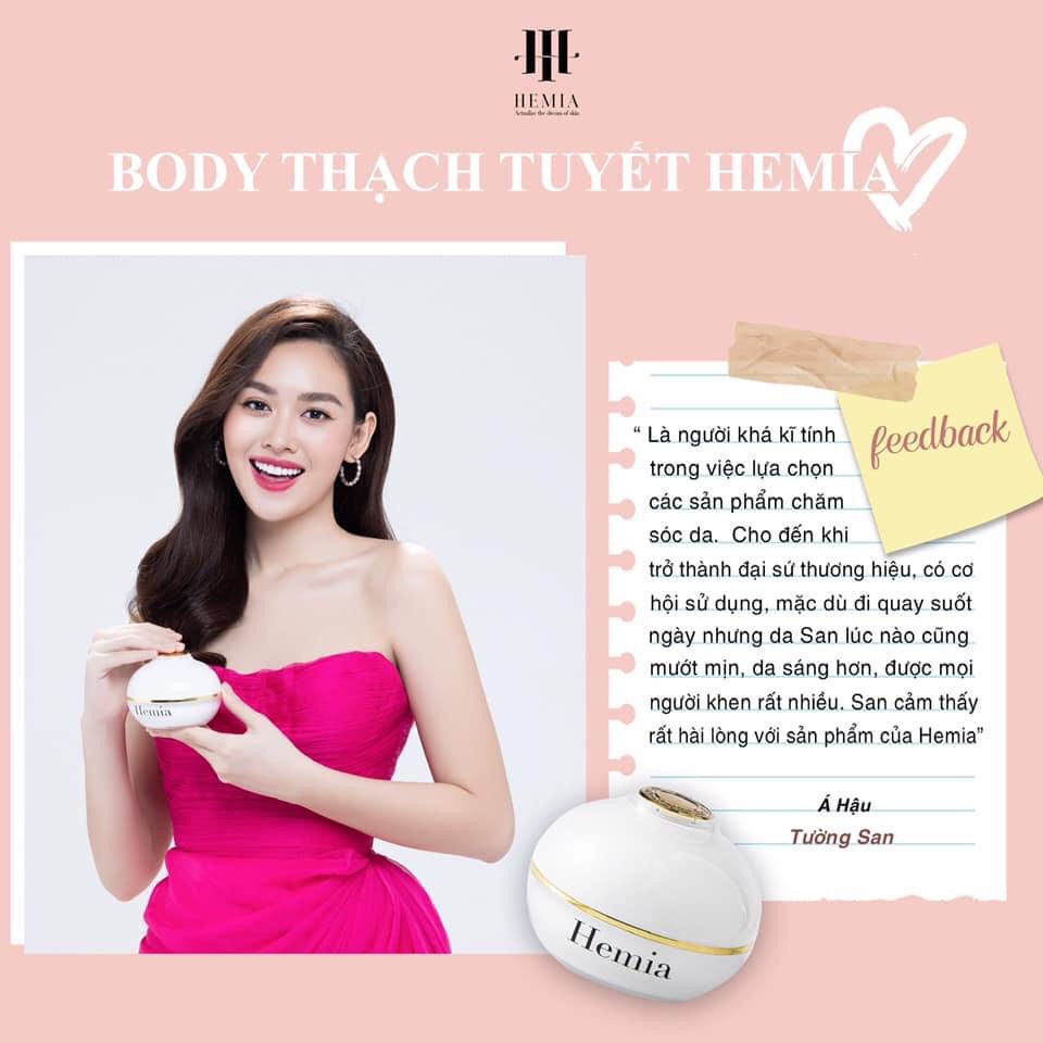 Kem Body Thạch Tuyết Hemia Hàn Quốc Dưỡng Trắng Da ,Cấp Ẩm ,Chống Nắng Và Make Up Cho Da