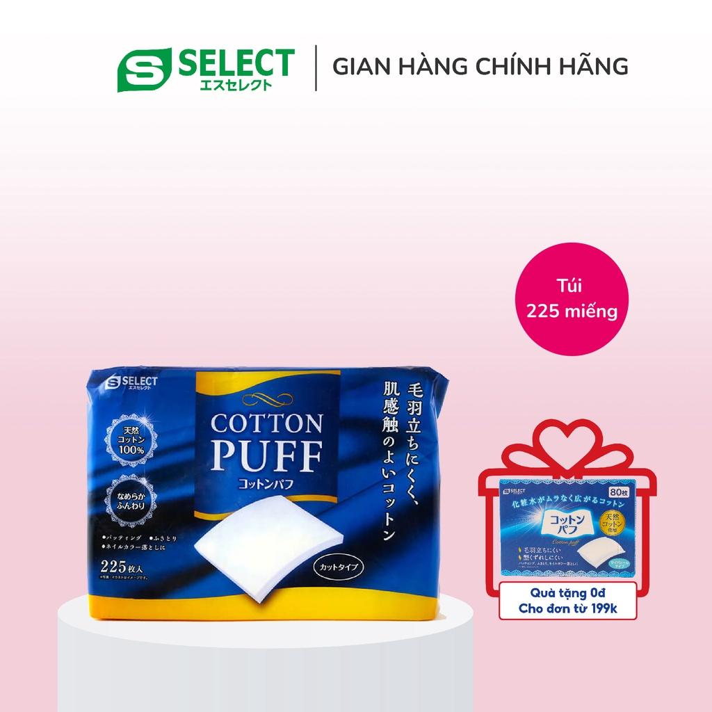 Bông tẩy trang S Select Nhật Bản Hộp 225 miếng