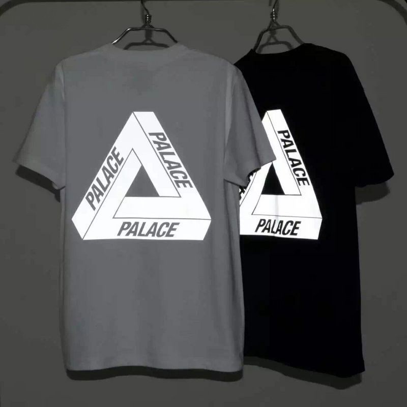 Áo Thun Phản quang Palace bạc, Áo Thun Cotton 75%, Áo From Rộng, Ao Thun Unisex, thời trang đường phố