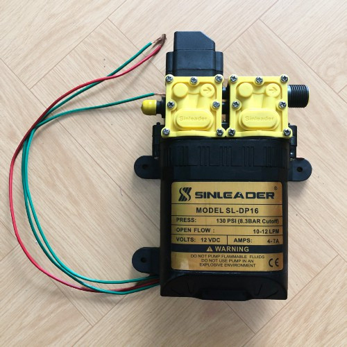 Máy bơm đôi mini tăng áp Sinleader 12V chính hãng