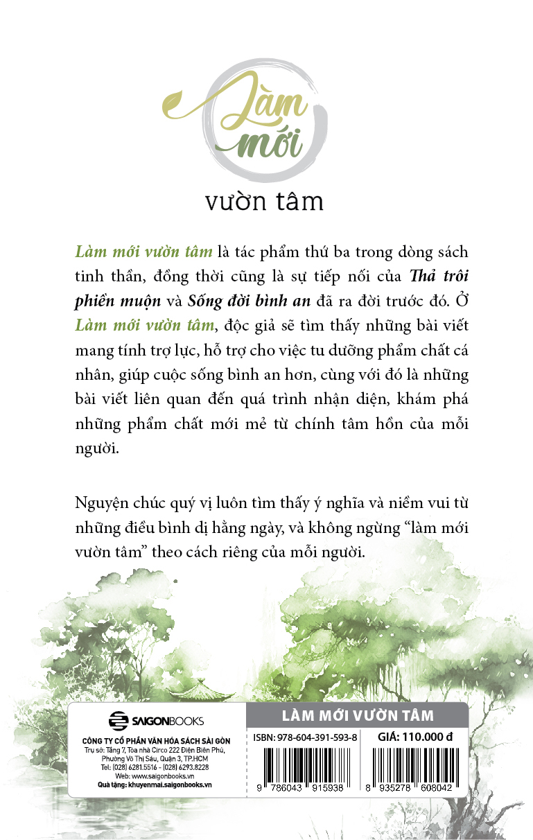 Làm mới vườn tâm - Tác giả Suối Thông