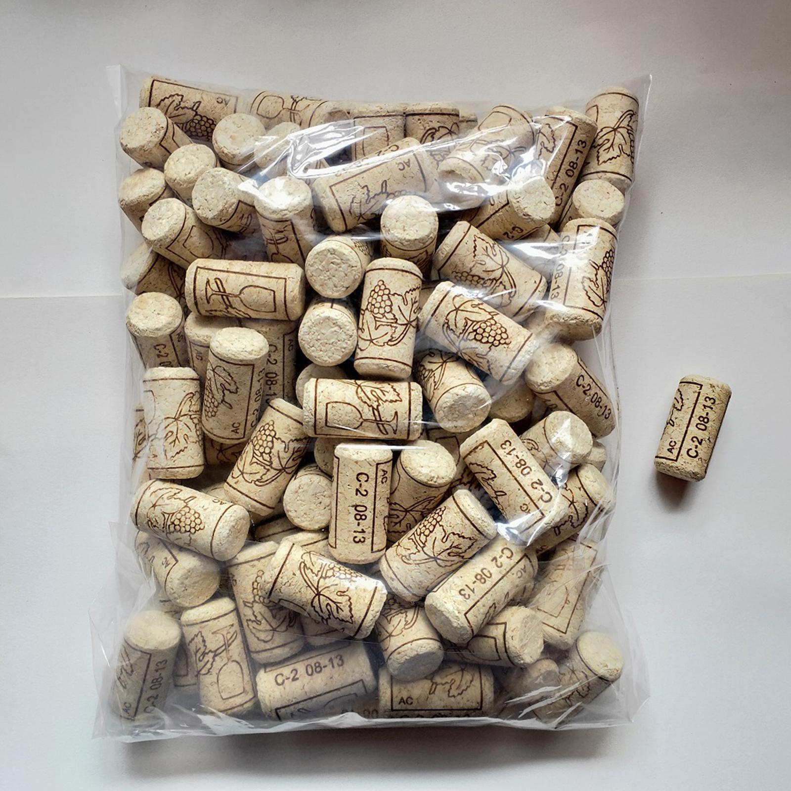 100Pcs Wooden Bottle Stopper Cork Plug Stoppers for Bottles