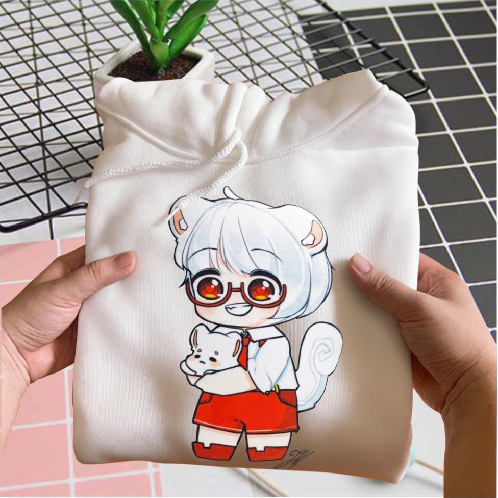 Áo khoác hoodie in hình hero team màu trắng cực chất bé trai bé gái đều mê