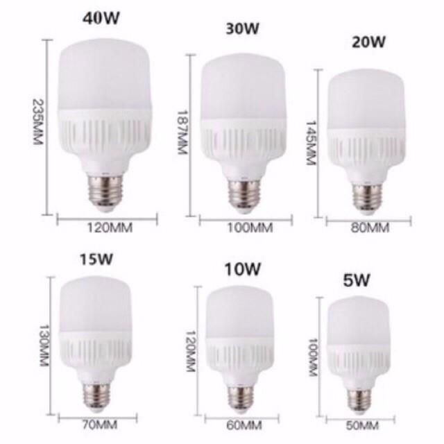 Đèn LED Trụ Tiết Kiệm Điện Năng 5w/10w/15w/20w/30w/40w/50w/65w 6500k