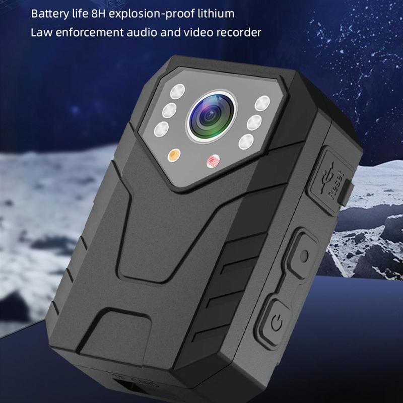 1080p 8 giờ máy ảnh cơ thể HD 170 góc rộng tầm nhìn ban đêm Người thực thi pháp luật có thể đeo được 1800mAh DV hành động thực thi Cam