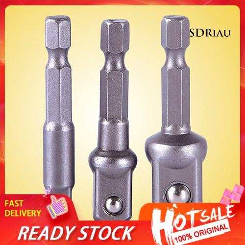 Bộ 3 đầu chuyển đổi mũi khoan 1 / 4 3 / 8 1 / 2 Inch tiện dụng