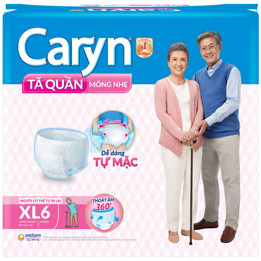 Tã Quần Người Lớn Caryn Mỏng Nhẹ XL6