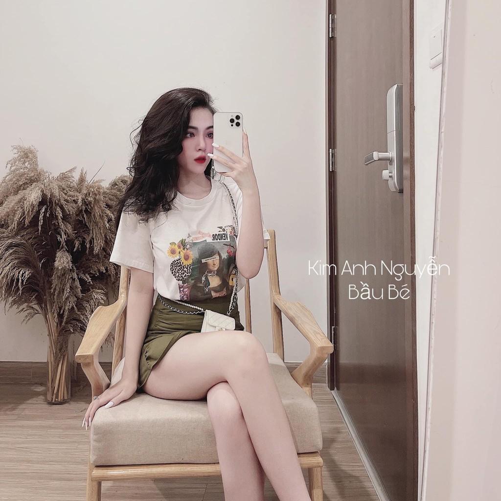 SET ÁO PHÔNG CUTE MIX CHÂN VÁY KAKI CO GIÃN MỀM MẠI