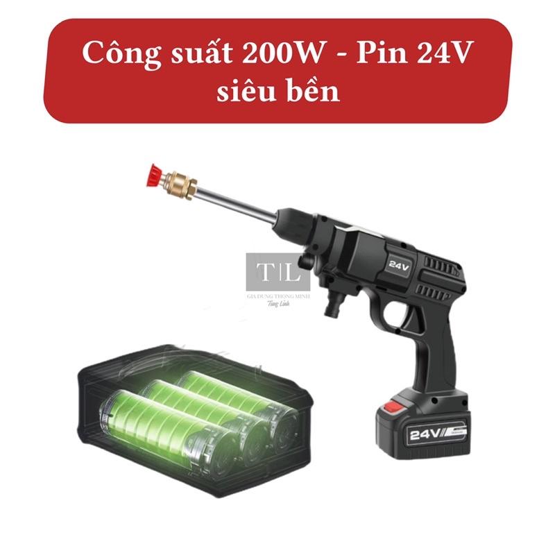 Máy Tăng Áp Lực Nước Vòi Phun Rửa XeTăng áp lực nước từ 3 đến 5 lần, 3 chế độ phun linh hoạt đa dạng.