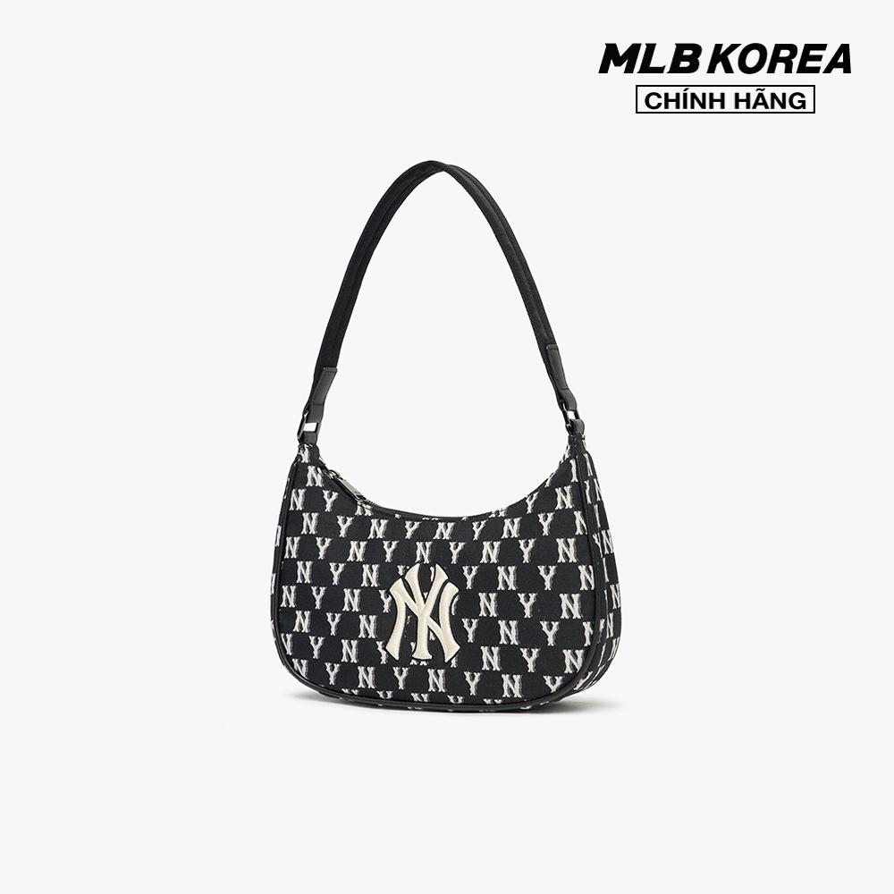 MLB - Túi đeo vai nữ chữ nhật Monogram Jacquard Hobo 3ABQS012N