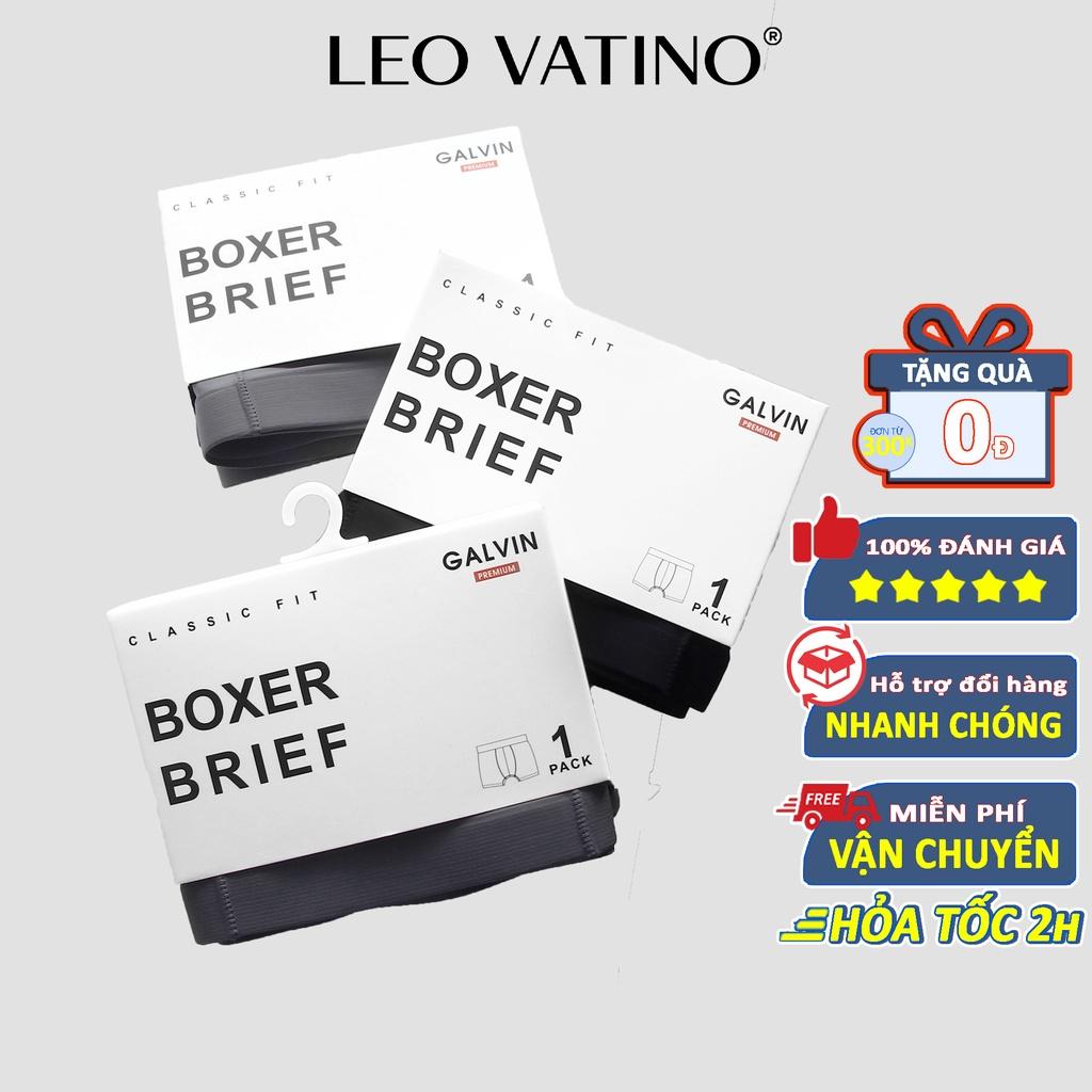 Quần lót BOXER nam vải lụa băng tự nhiên 100% thoáng khí, co giãn cao cấp BX12 - Leo Vatino