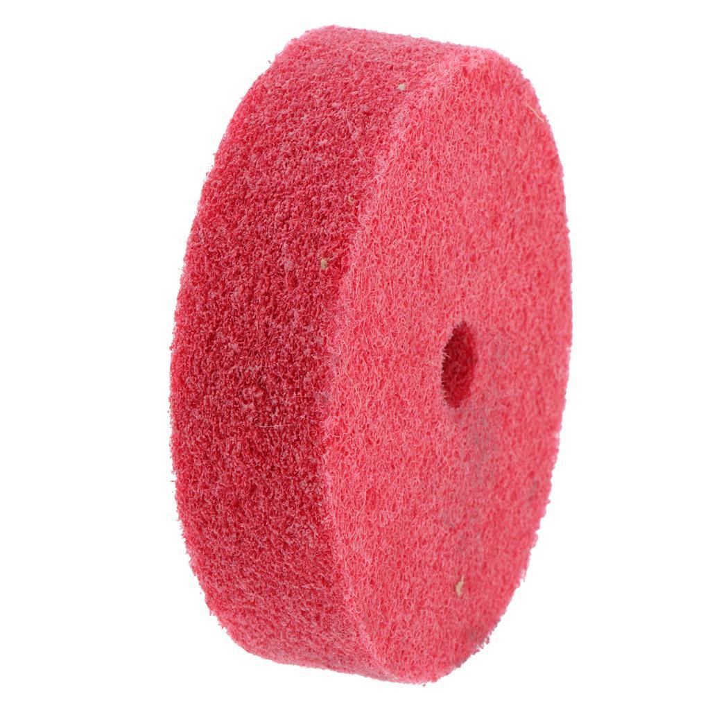 2pcs 3 Inch Nylon Fiber Wheel Abrasive Buffing Pad Dust/Rust/Paint Remove