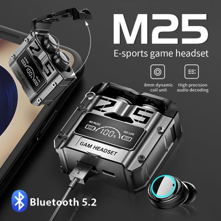 Tai Nghe Bluetooth Gaming , Tai Nghe nhét tai 5.2 Không Dây M25 - HN