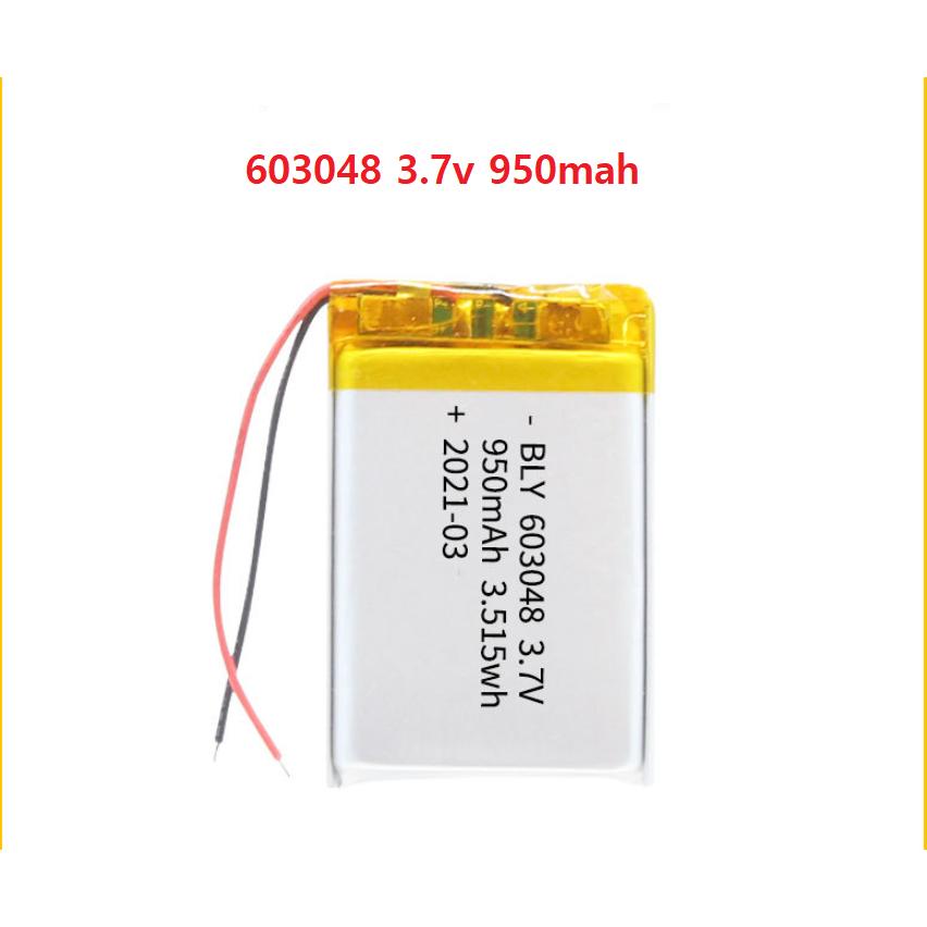 Pin Sạc Lithium Polymer 3.7V 950mah 603048 Cho tai nghe,loa Mp3 MP4 MP5 GPS PSP Bluetooth hàng mới