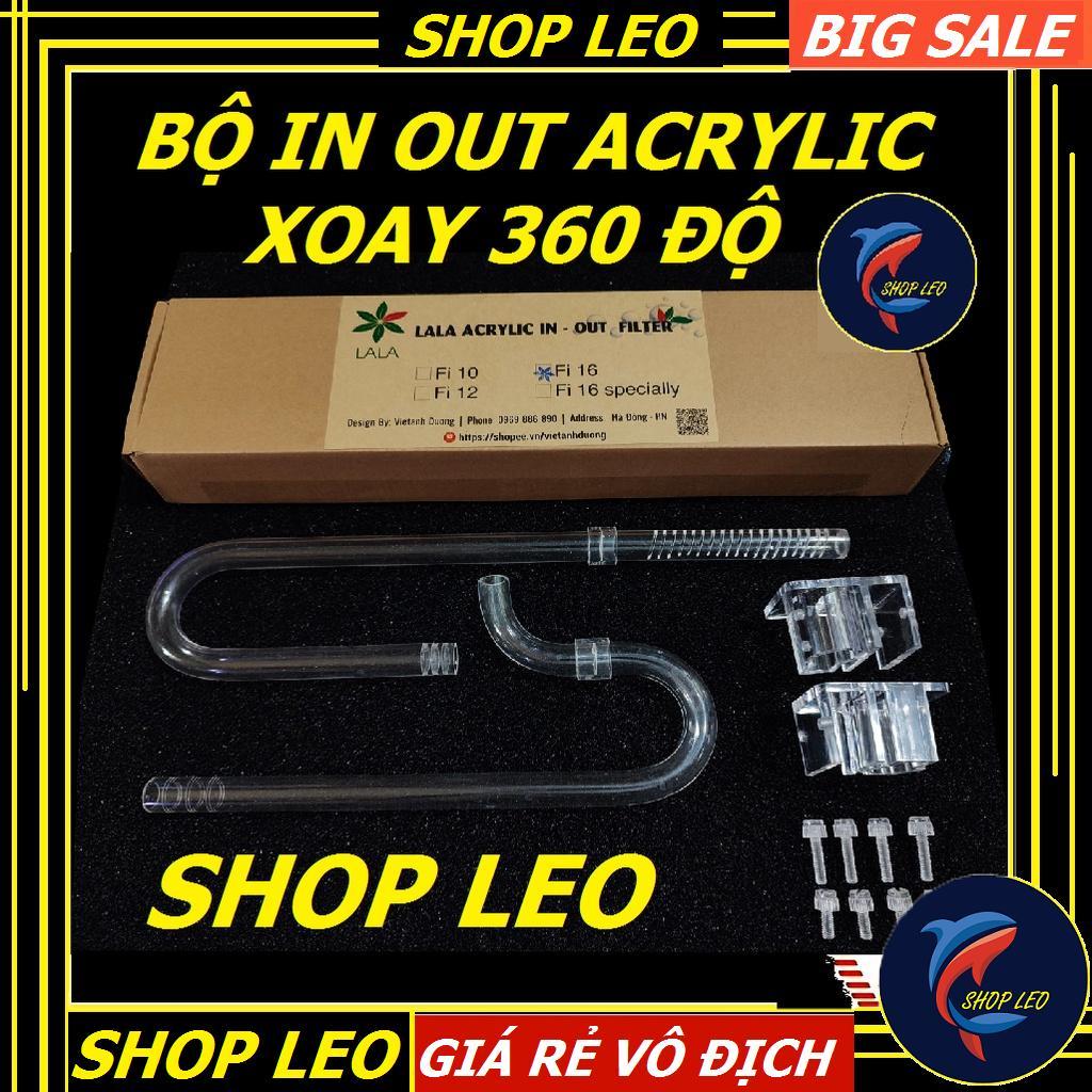 Bộ in out ACRYLIC phi 12 xoay 360 độ - in out thủy sinh - bộ in out cao cấp - phụ kiện thủy sinh-Phụ kiện lọc - ShopLeo