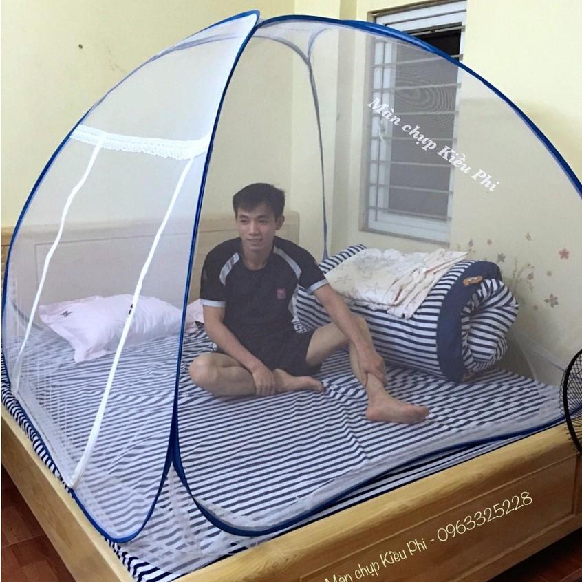 Màn chụp tự bung đỉnh chóp cao cấp, mùng chụp tự bung người lớn gấp gọn tiện dụng cao 1m55 thông minh