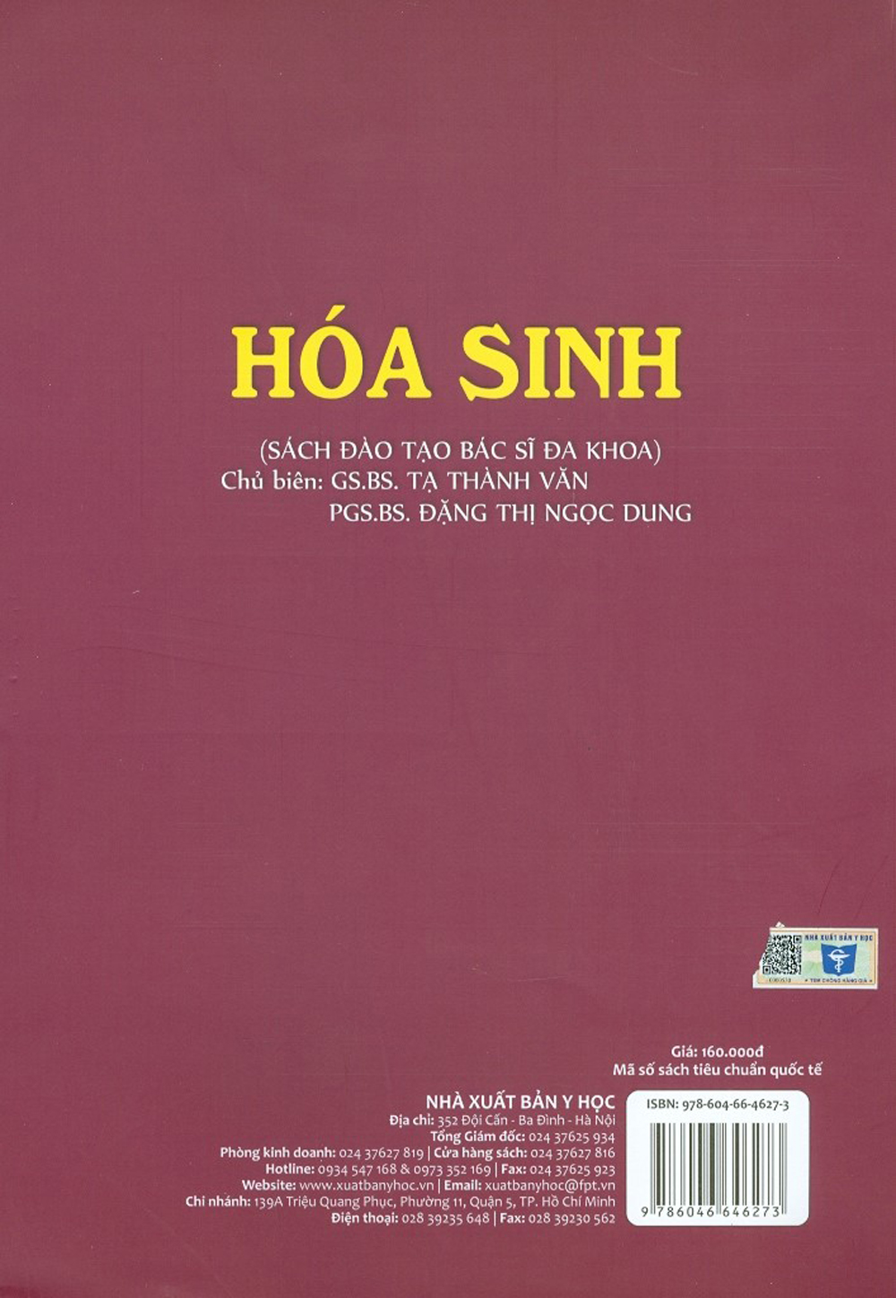 Hóa Sinh (Sách Đào Tạo Bác Sĩ Đa Khoa)